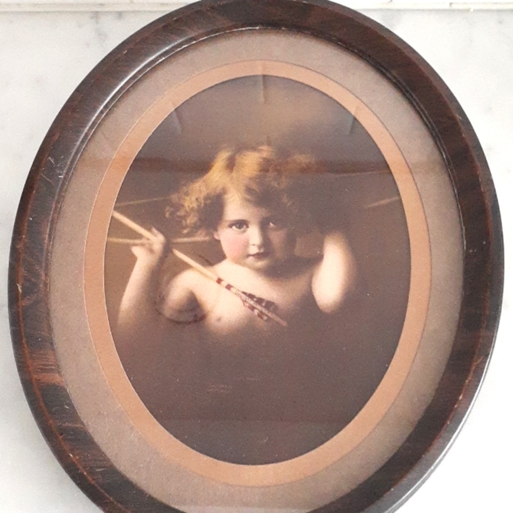 Vintage Large Framed "Cupid Awake" - Picture 5 of 5